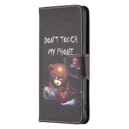 For Nothing Phone 1 Colored Drawing Pattern Leather Phone Case(Bear) by buy2fix