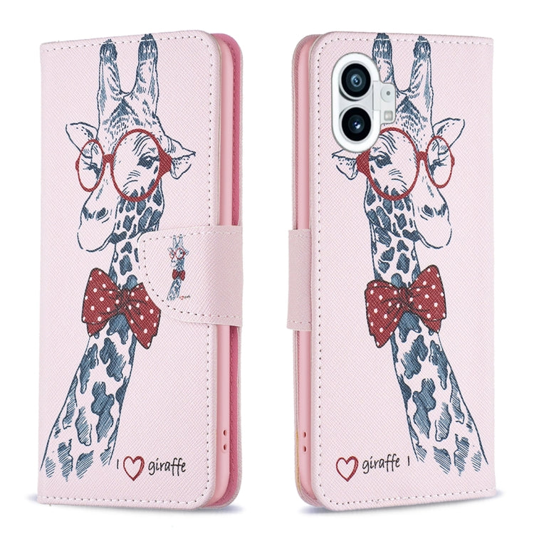 For Nothing Phone 1 Colored Drawing Pattern Leather Phone Case(Deer) by buy2fix