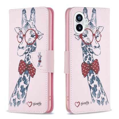 For Nothing Phone 1 Colored Drawing Pattern Leather Phone Case(Deer) by buy2fix