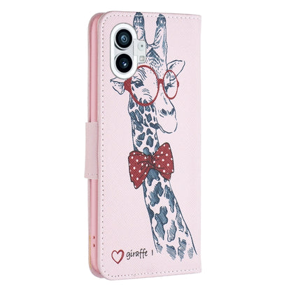 For Nothing Phone 1 Colored Drawing Pattern Leather Phone Case(Deer) by buy2fix