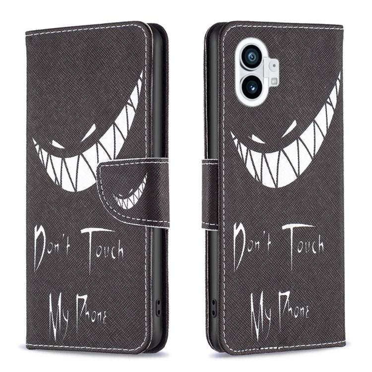 For Nothing Phone 1 Colored Drawing Pattern Leather Phone Case(Smirk) by buy2fix