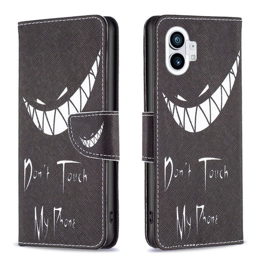 For Nothing Phone 1 Colored Drawing Pattern Leather Phone Case(Smirk)