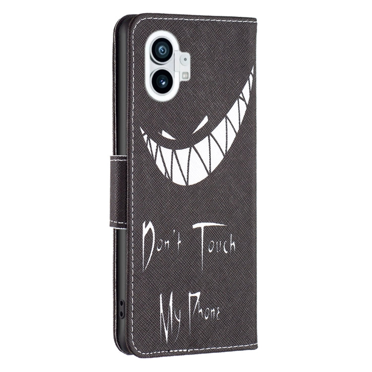 For Nothing Phone 1 Colored Drawing Pattern Leather Phone Case(Smirk) by buy2fix