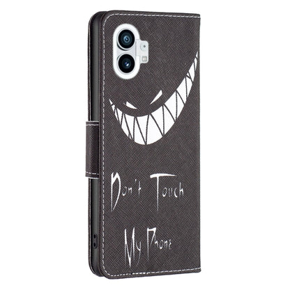 For Nothing Phone 1 Colored Drawing Pattern Leather Phone Case(Smirk) by buy2fix