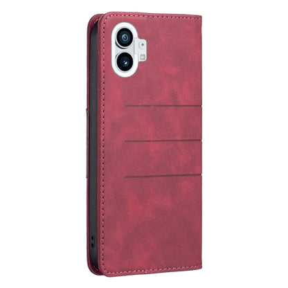 For Nothing Phone 1 Magnetic Splicing Leather Phone Case(Red) by buy2fix