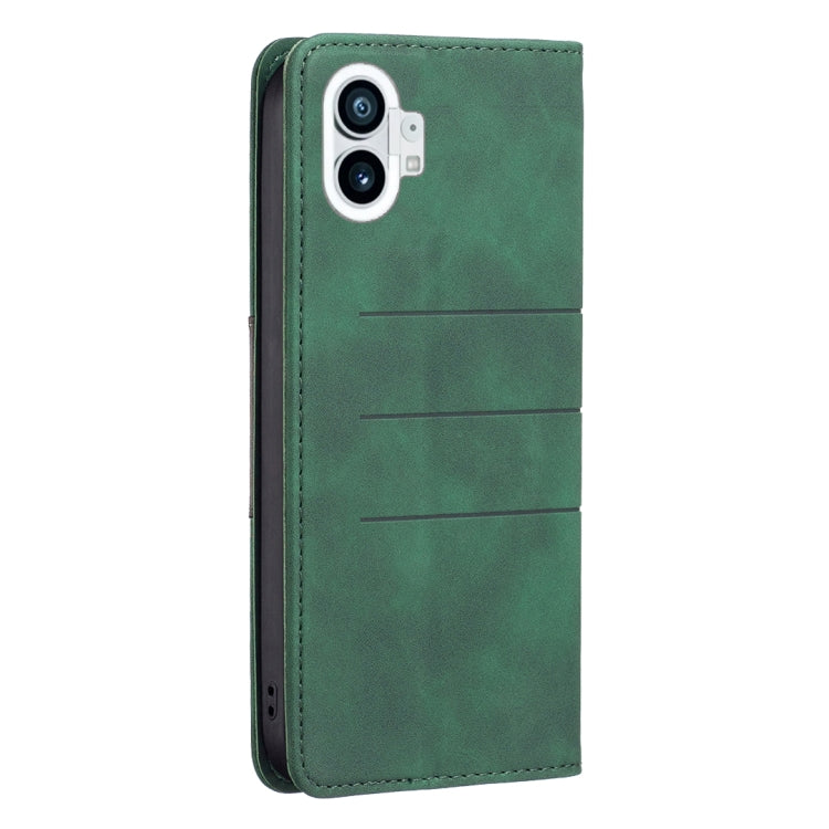 For Nothing Phone 1 Magnetic Splicing Leather Phone Case(Green) by buy2fix