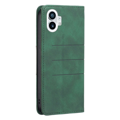 For Nothing Phone 1 Magnetic Splicing Leather Phone Case(Green) by buy2fix