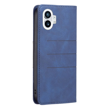 For Nothing Phone 1 Magnetic Splicing Leather Phone Case(Blue) - Nothing Cases by buy2fix | Online Shopping UK | buy2fix
