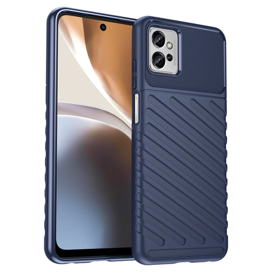 For Motorola Moto G32 Thunderbolt Shockproof TPU Protective Soft Phone Case(Blue) - Motorola Cases by buy2fix | Online Shopping UK | buy2fix