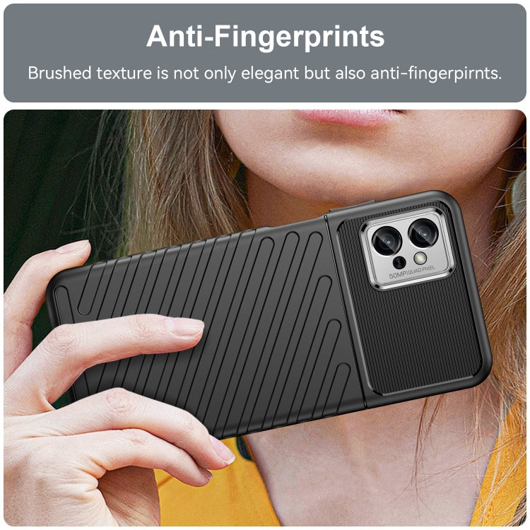 For Motorola Moto G32 Thunderbolt Shockproof TPU Protective Soft Phone Case(Black) - Motorola Cases by buy2fix | Online Shopping UK | buy2fix
