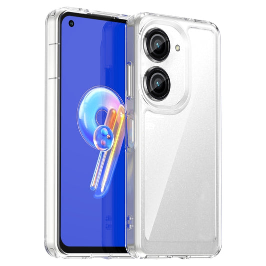 For Asus ZenFone 9 Colorful Series Acrylic + TPU Phone Case(Transparent) by buy2fix