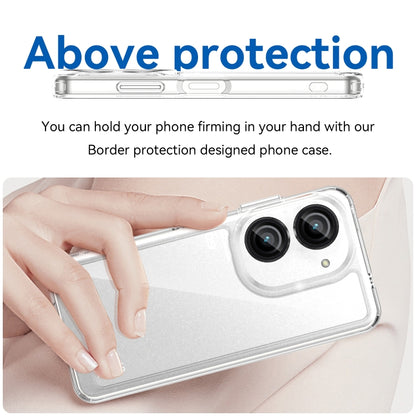 For Asus ZenFone 9 Colorful Series Acrylic + TPU Phone Case(Transparent) by buy2fix