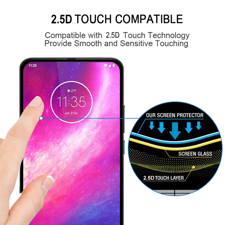 For Motorola One Hyper Full Glue Full Cover Screen Protector Tempered Glass Film - Motorola Tempered Glass by buy2fix | Online Shopping UK | buy2fix