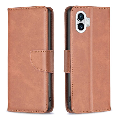 For Nothing Phone 1 Lambskin Texture Leather Phone Case(Brown) by buy2fix