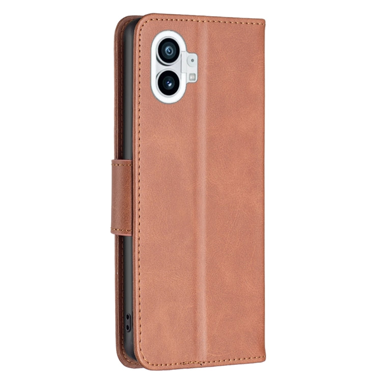 For Nothing Phone 1 Lambskin Texture Leather Phone Case(Brown) by buy2fix