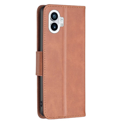 For Nothing Phone 1 Lambskin Texture Leather Phone Case(Brown) by buy2fix