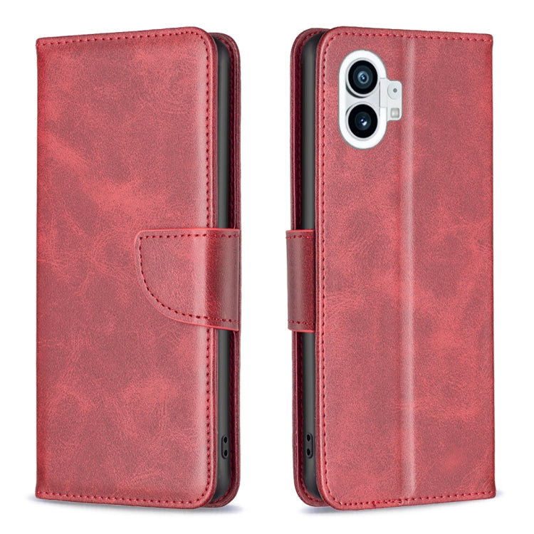 For Nothing Phone 1 Lambskin Texture Leather Phone Case(Red) by buy2fix