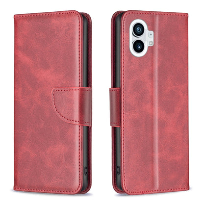 For Nothing Phone 1 Lambskin Texture Leather Phone Case(Red) by buy2fix