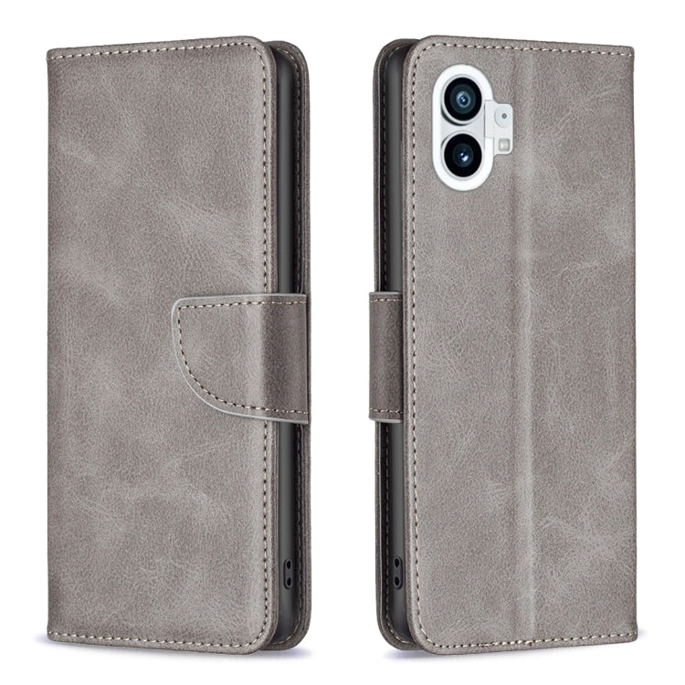 For Nothing Phone 1 Lambskin Texture Leather Phone Case(Grey) by buy2fix
