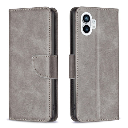 For Nothing Phone 1 Lambskin Texture Leather Phone Case(Grey) by buy2fix