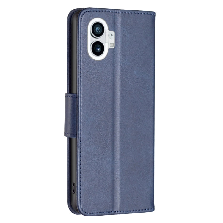 For Nothing Phone 1 Lambskin Texture Leather Phone Case(Blue) by buy2fix