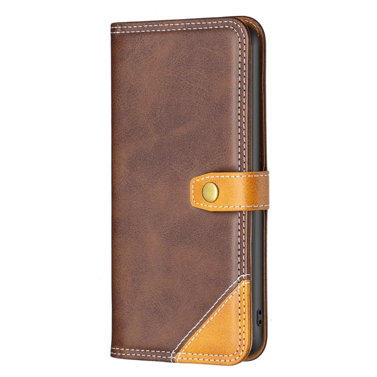 For Nothing Phone 1 Color Matching Double Sewing Thread Leather Phone Case(Brown) - Nothing Cases by buy2fix | Online Shopping UK | buy2fix