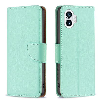 For Nothing Phone 1 Litchi Texture Pure Color Leather Phone Case(Green) by buy2fix