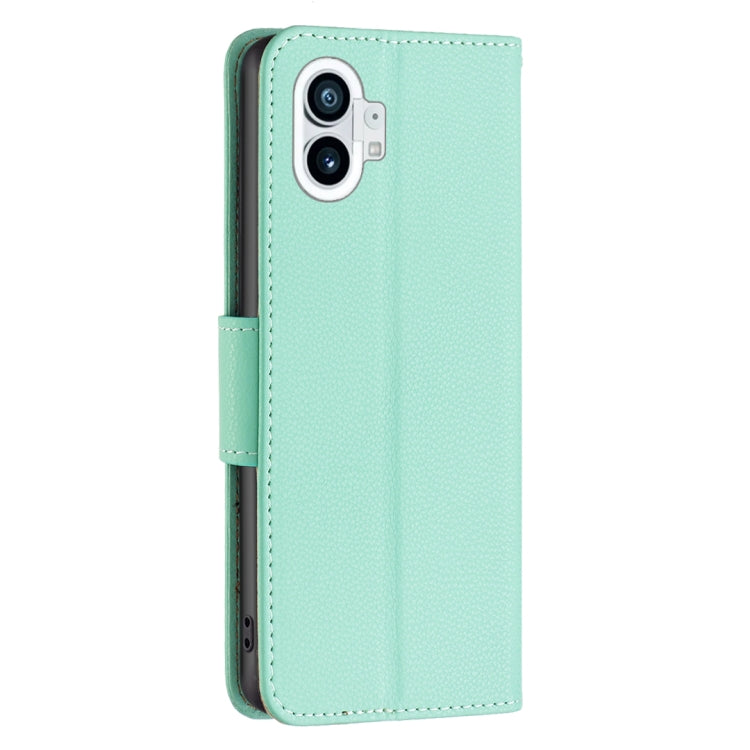 For Nothing Phone 1 Litchi Texture Pure Color Leather Phone Case(Green) by buy2fix
