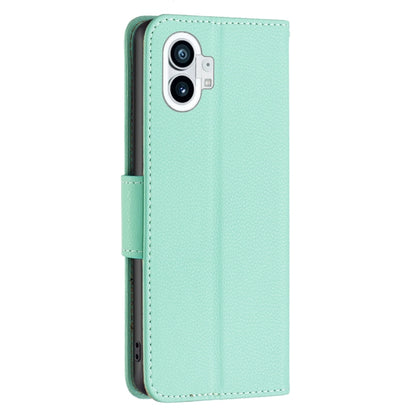 For Nothing Phone 1 Litchi Texture Pure Color Leather Phone Case(Green) by buy2fix