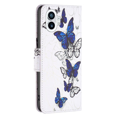 For Nothing Phone 1 Colored Drawing Leather Phone Case(Butterflies) by buy2fix
