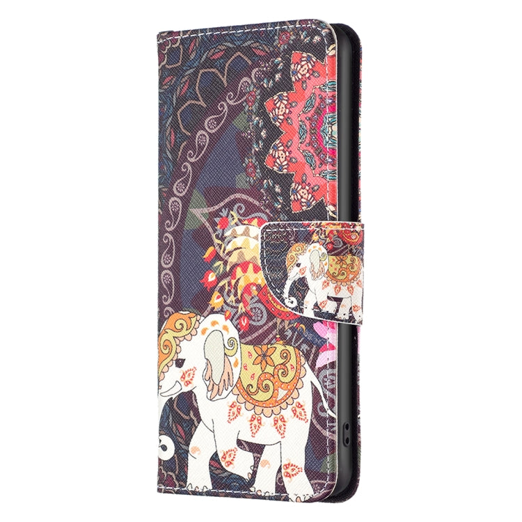 For Nothing Phone 1 Colored Drawing Leather Phone Case(Flowers Elephant) by buy2fix