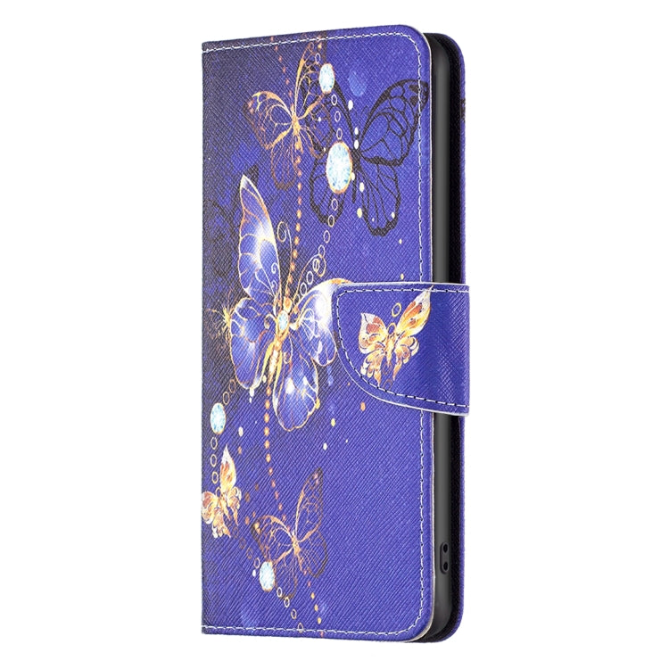 For Nothing Phone 1 Colored Drawing Leather Phone Case(Purple Butterfly) by buy2fix