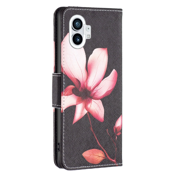 For Nothing Phone 1 Colored Drawing Leather Phone Case(Lotus) by buy2fix