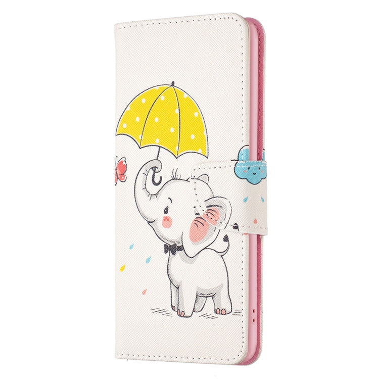 For Nothing Phone 1 Colored Drawing Leather Phone Case(Umbrella Elephant) by buy2fix