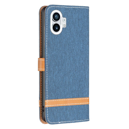 For Nothing Phone 1 Color Matching Denim Texture Leather Phone Case(Royal Blue) - Nothing Cases by buy2fix | Online Shopping UK | buy2fix