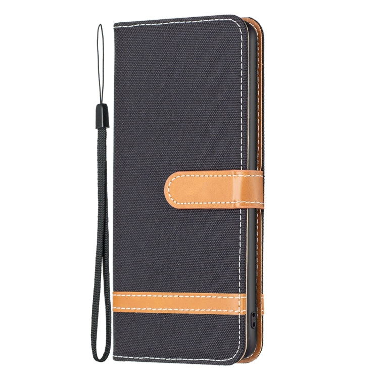 For Nothing Phone 1 Color Matching Denim Texture Leather Phone Case(Black) by buy2fix