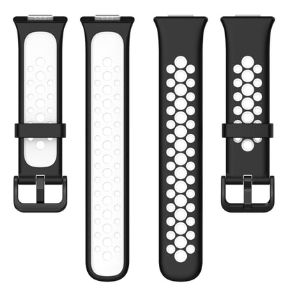 For Huawei Watch Fit 2 Two-Color Breathable Silicone Watch Band(Black+White) by buy2fix
