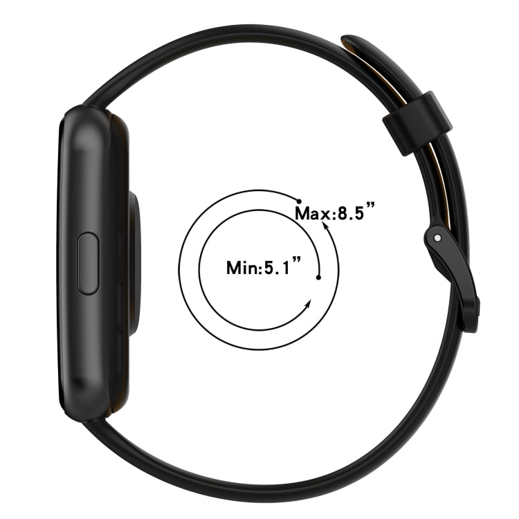 For Huawei Watch Fit 2 Two-Color Breathable Silicone Watch Band(Black+Yellow) by buy2fix