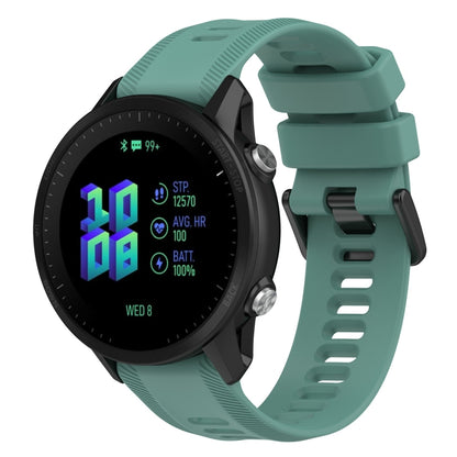 For Garmin Forerunner 955 22mm Silicone Twill Watch Band(Pine Green) - Watch Bands by buy2fix | Online Shopping UK | buy2fix