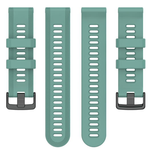 For Garmin Forerunner 955 22mm Silicone Twill Watch Band(Pine Green) - Watch Bands by buy2fix | Online Shopping UK | buy2fix