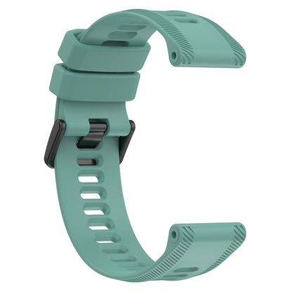 For Garmin Forerunner 955 22mm Silicone Twill Watch Band(Pine Green) - Watch Bands by buy2fix | Online Shopping UK | buy2fix