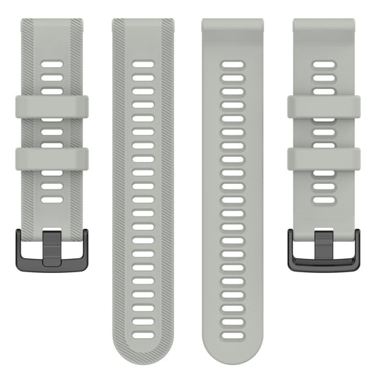 For Garmin Forerunner 955 22mm Silicone Twill Watch Band(Slate Grey) - Watch Bands by buy2fix | Online Shopping UK | buy2fix