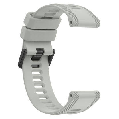 For Garmin Forerunner 955 22mm Silicone Twill Watch Band(Slate Grey) - Watch Bands by buy2fix | Online Shopping UK | buy2fix