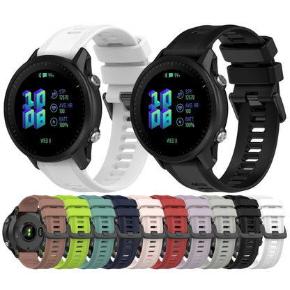 For Garmin Forerunner 955 22mm Silicone Twill Watch Band(Pine Green) - Watch Bands by buy2fix | Online Shopping UK | buy2fix