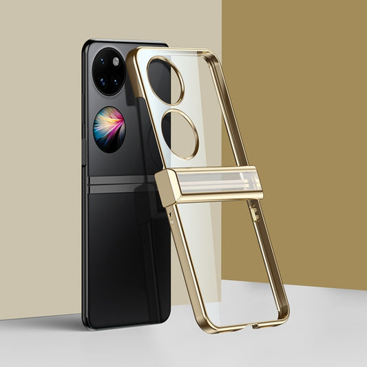 For Huawei P50 Pocket Electroplating PC Full Coverage Shockproof Phone Case(Gold) - Huawei Cases by buy2fix | Online Shopping UK | buy2fix