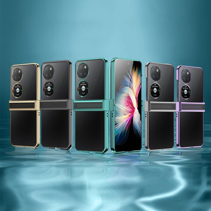 For Huawei P50 Pocket Electroplating PC Full Coverage Shockproof Phone Case(Gold) - Huawei Cases by buy2fix | Online Shopping UK | buy2fix