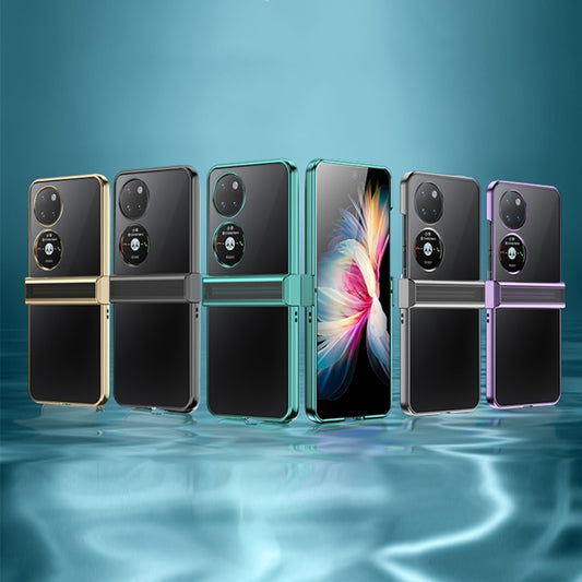 For Huawei P50 Pocket Electroplating PC Full Coverage Shockproof Phone Case(Gold) - Huawei Cases by buy2fix | Online Shopping UK | buy2fix