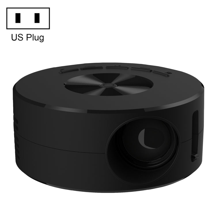 T200 1500LM 1920x1080P LED Mini Projector, US Plug(Black) - Mini Projector by buy2fix | Online Shopping UK | buy2fix
