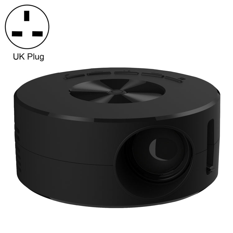 T200 1500LM 1920x1080P LED Mini Projector, UK Plug(Black) - Mini Projector by buy2fix | Online Shopping UK | buy2fix