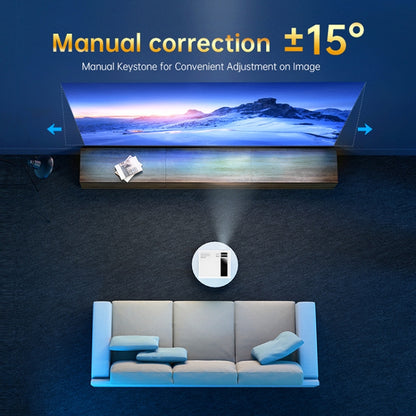 Y6 190ANSI 1024x600P LED Projector Support Screen Mirroring, EU Plug(White) - LED Projector by buy2fix | Online Shopping UK | buy2fix